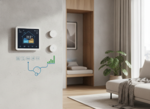 Slimme thermostaat voor per-kamerverwarming en energiebesparing